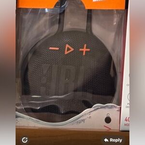 JBL Black Speaker with Orange Controls